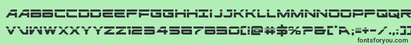 フォントghostclanlaser – 緑の背景に黒い文字