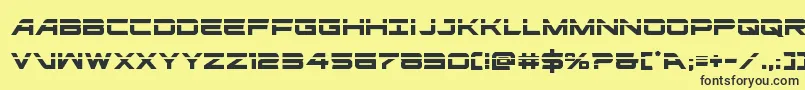 ghostclanlaser Font – Black Fonts on Yellow Background