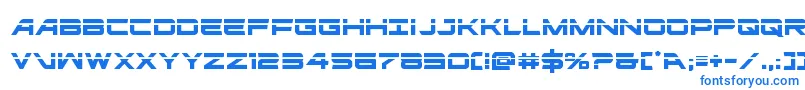 フォントghostclanlaser – 白い背景に青い文字