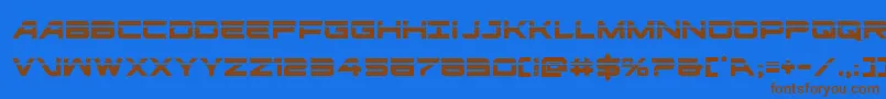 ghostclanlaser Font – Brown Fonts on Blue Background