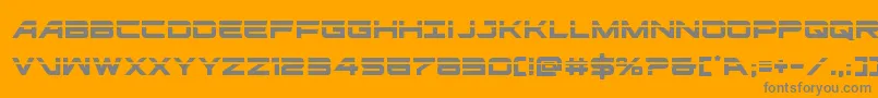 フォントghostclanlaser – オレンジの背景に灰色の文字