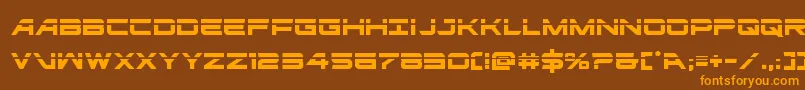 ghostclanlaser Font – Orange Fonts on Brown Background