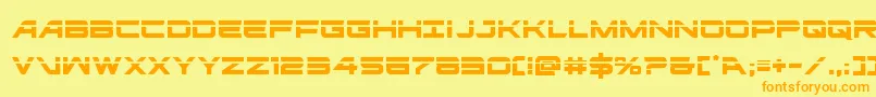 ghostclanlaser Font – Orange Fonts on Yellow Background