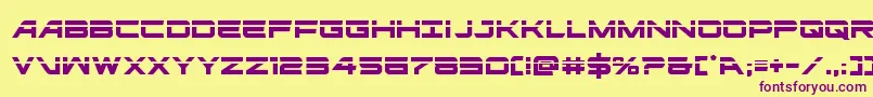 ghostclanlaser Font – Purple Fonts on Yellow Background
