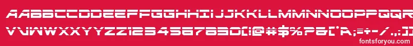 フォントghostclanlaser – 赤い背景に白い文字