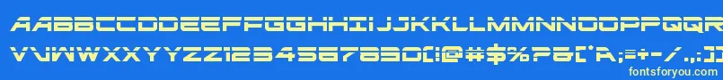 ghostclanlaser Font – Yellow Fonts on Blue Background
