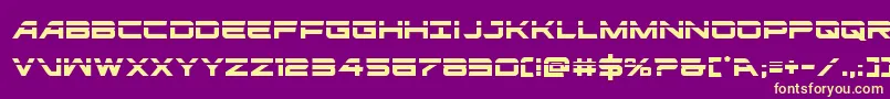ghostclanlaser Font – Yellow Fonts on Purple Background