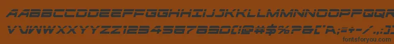 フォントghostclanlaserital – 黒い文字が茶色の背景にあります