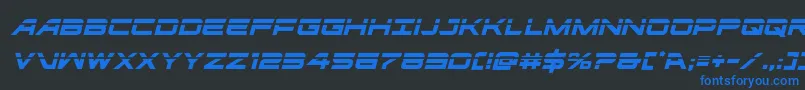 ghostclanlaserital Font – Blue Fonts on Black Background