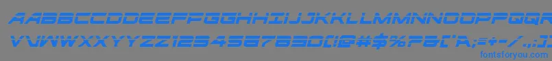 ghostclanlaserital Font – Blue Fonts on Gray Background