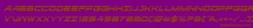 ghostclanlaserital Font – Brown Fonts on Purple Background