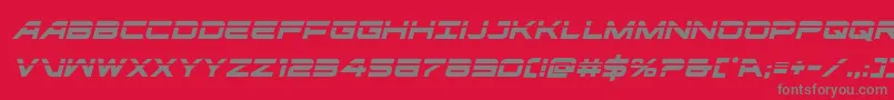 ghostclanlaserital Font – Gray Fonts on Red Background