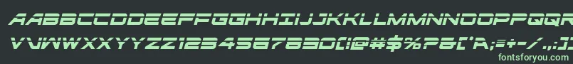 ghostclanlaserital Font – Green Fonts on Black Background