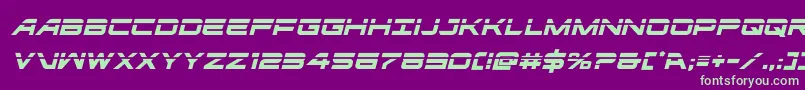 ghostclanlaserital Font – Green Fonts on Purple Background