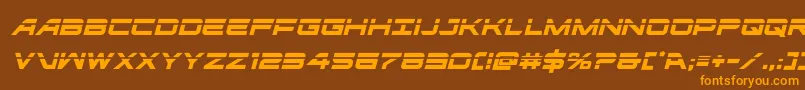 ghostclanlaserital Font – Orange Fonts on Brown Background