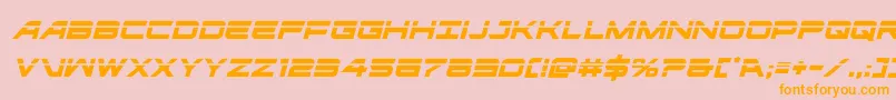 ghostclanlaserital-Schriftart – Orangefarbene Schriften auf rosa Hintergrund