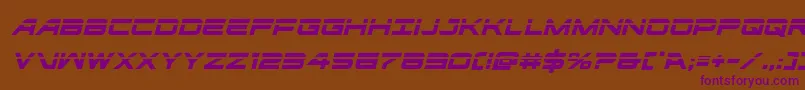 ghostclanlaserital Font – Purple Fonts on Brown Background