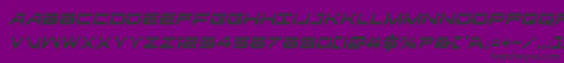 フォントghostclanlaserital – 紫の背景に黒い文字