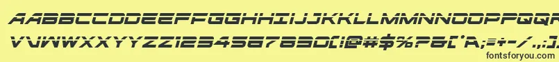 ghostclanlaserital Font – Black Fonts on Yellow Background