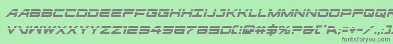 ghostclanlaserital Font – Gray Fonts on Green Background