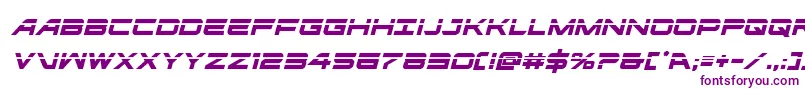 ghostclanlaserital Font – Purple Fonts on White Background