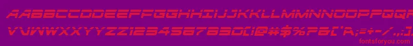 フォントghostclanlaserital – 紫の背景に赤い文字