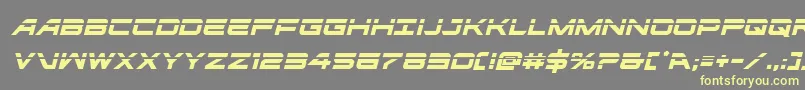 ghostclanlaserital Font – Yellow Fonts on Gray Background