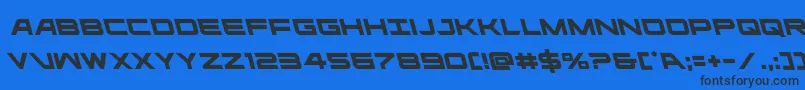 ghostclanleft Font – Black Fonts on Blue Background