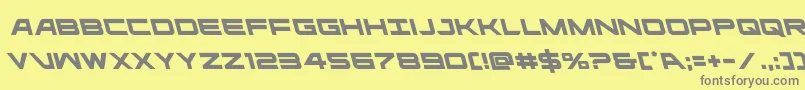 フォントghostclanleft – 黄色の背景に灰色の文字