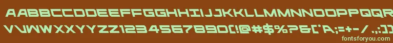 ghostclanleft Font – Green Fonts on Brown Background