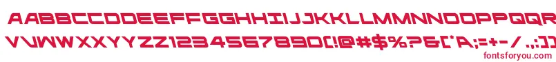 フォントghostclanleft – 白い背景に赤い文字