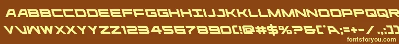 ghostclanleft Font – Yellow Fonts on Brown Background