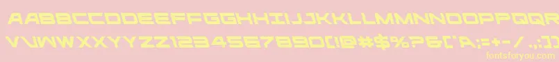 ghostclanleft Font – Yellow Fonts on Pink Background