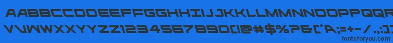 ghostclanleft Font – Black Fonts on Blue Background