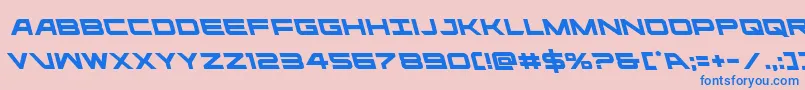 ghostclanleft Font – Blue Fonts on Pink Background