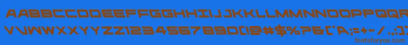 ghostclanleft Font – Brown Fonts on Blue Background