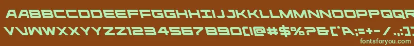 ghostclanleft Font – Green Fonts on Brown Background