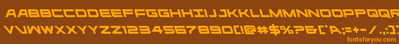 ghostclanleft Font – Orange Fonts on Brown Background