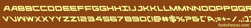 ghostclanleft-fontti – keltaiset fontit ruskealla taustalla