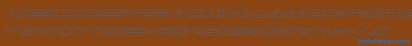 ghostclanout Font – Blue Fonts on Brown Background