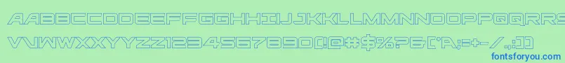 ghostclanout Font – Blue Fonts on Green Background