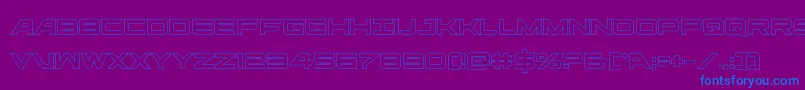 Шрифт ghostclanout – синие шрифты на фиолетовом фоне