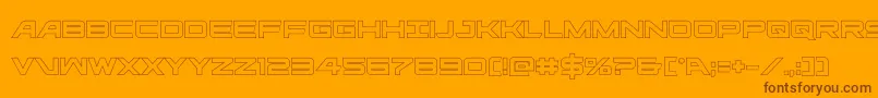 ghostclanout Font – Brown Fonts on Orange Background