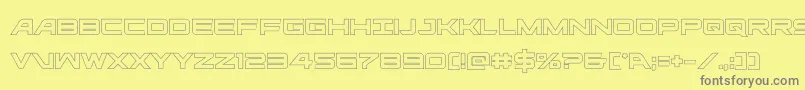 ghostclanout Font – Gray Fonts on Yellow Background