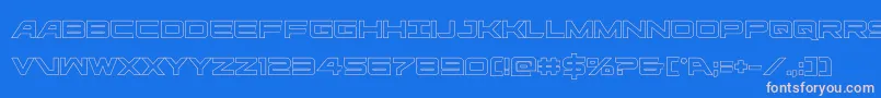 ghostclanout Font – Pink Fonts on Blue Background