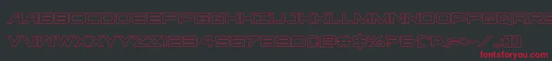 Шрифт ghostclanout – красные шрифты на чёрном фоне