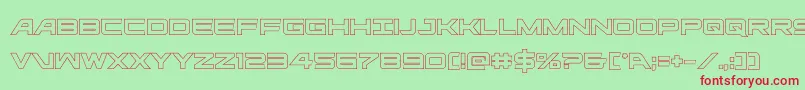 ghostclanout Font – Red Fonts on Green Background