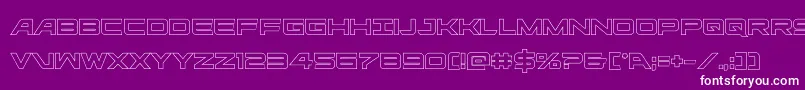 ghostclanout Font – White Fonts on Purple Background
