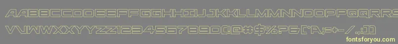 ghostclanout Font – Yellow Fonts on Gray Background