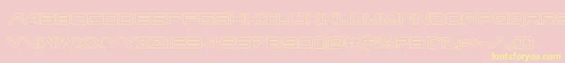 ghostclanout Font – Yellow Fonts on Pink Background